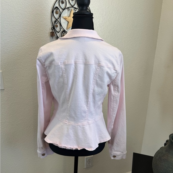 White House Black Market Light Pink Jean Jacket - Picture 5 of 10